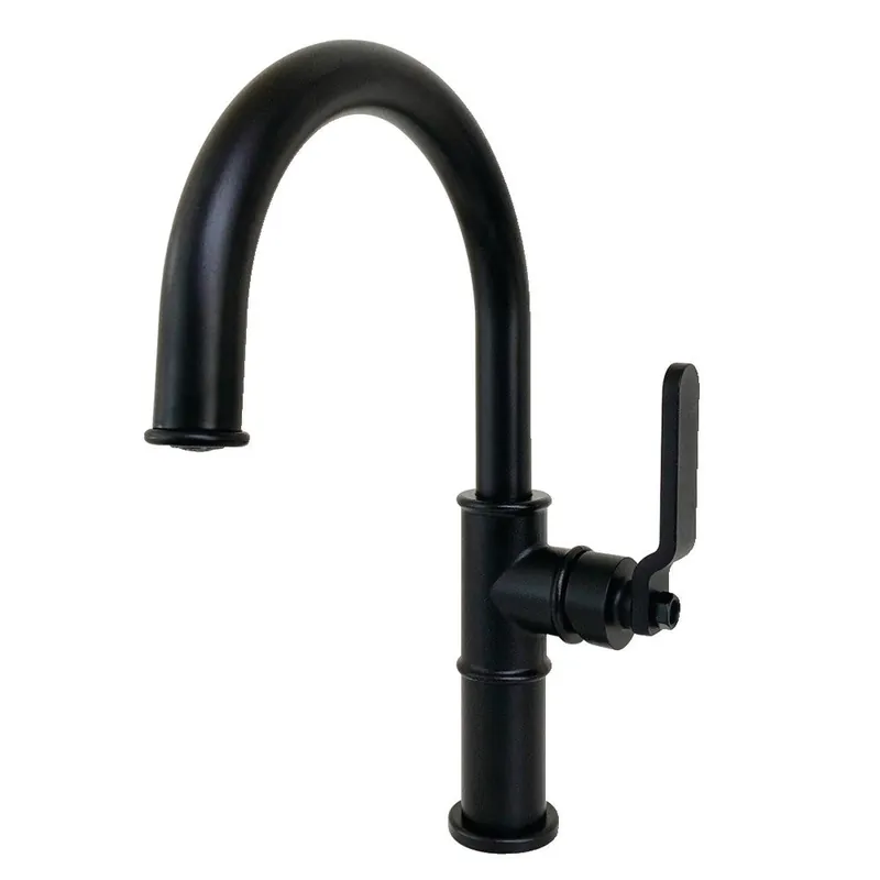 Wholesale Kingston Brass KS2230KL Whitaker Single-Handle Bathroom Faucet with Push Pop-Up, Matte Black