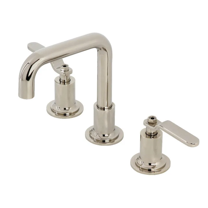 Kingston Brass KS142KLPN Whitaker Widespread Bathroom Faucet with Push Pop-Up, Polished Nickel Professional Grade