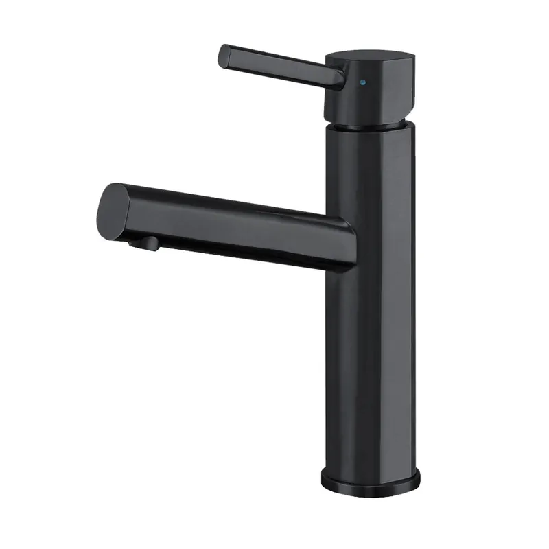 Sale Whitehaus Waterhaus WHS1206-SB-MBLK Gunmetal Lead-Free Solid Stainless Steel Single Lever Elevated Lavatory Faucet