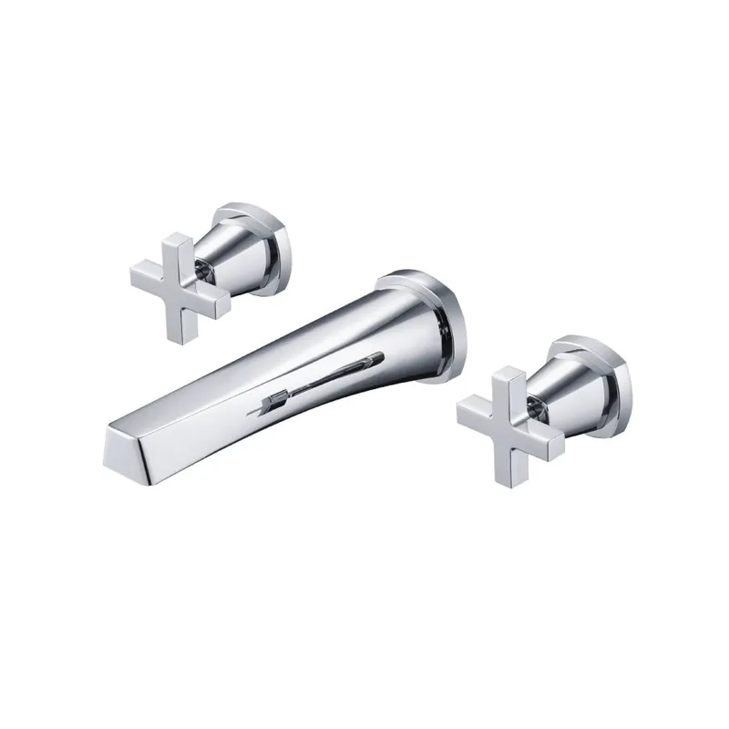Flusso Faucets Serie 240 9" Three-Hole Chrome Wall-Mounted Bathtub Faucet Deal