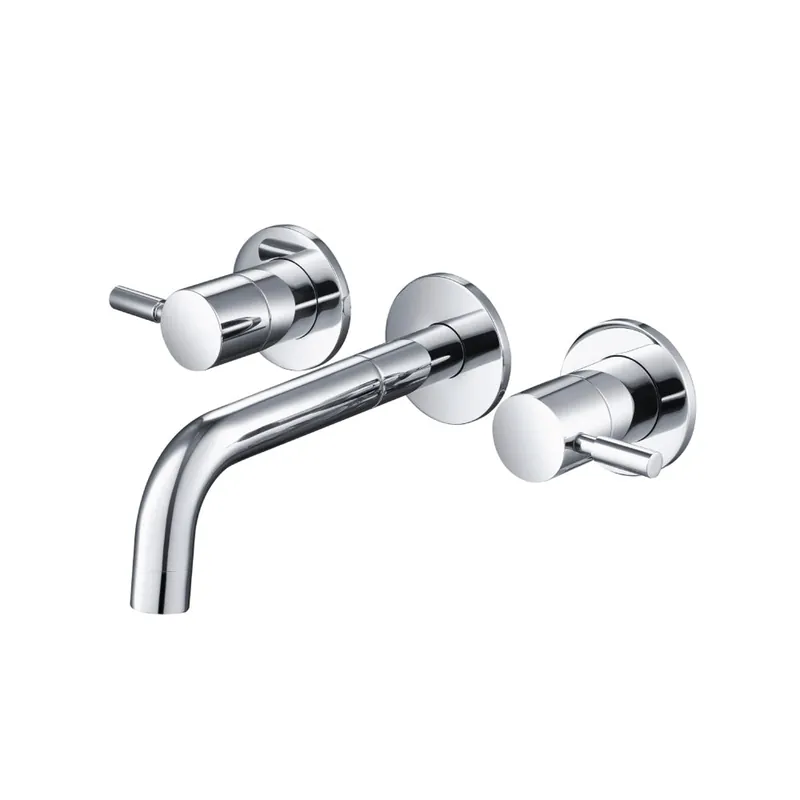 Exclusive Offer Flusso Faucets Serie 100 8" Three-Hole Brushed Nickel PVD Wall-Mounted Bathtub Faucet
