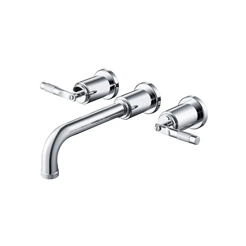 Flusso Faucets Serie 250 8" Three-Hole Chrome Wall-Mounted Bathroom Sink Faucet Holiday Sale