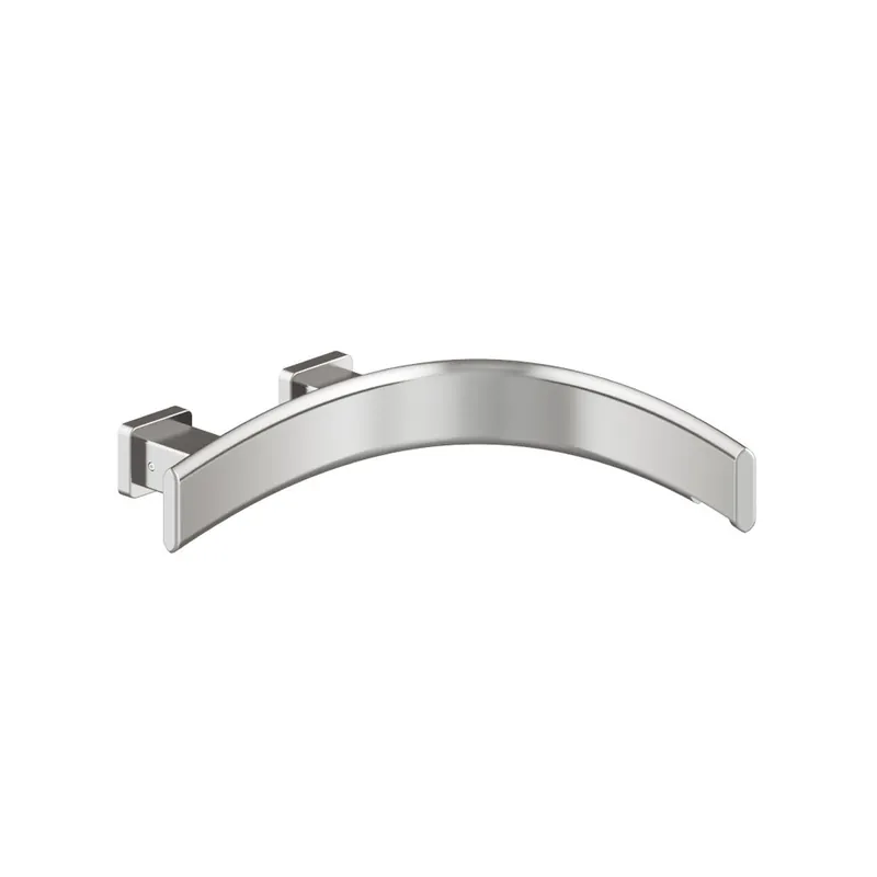 Flusso Faucets Curve 11" Brushed Nickel PVD Touchless Right Facing Curvature Solid Brass Wall-Mounted Bathroom Sink Faucet Genuine
