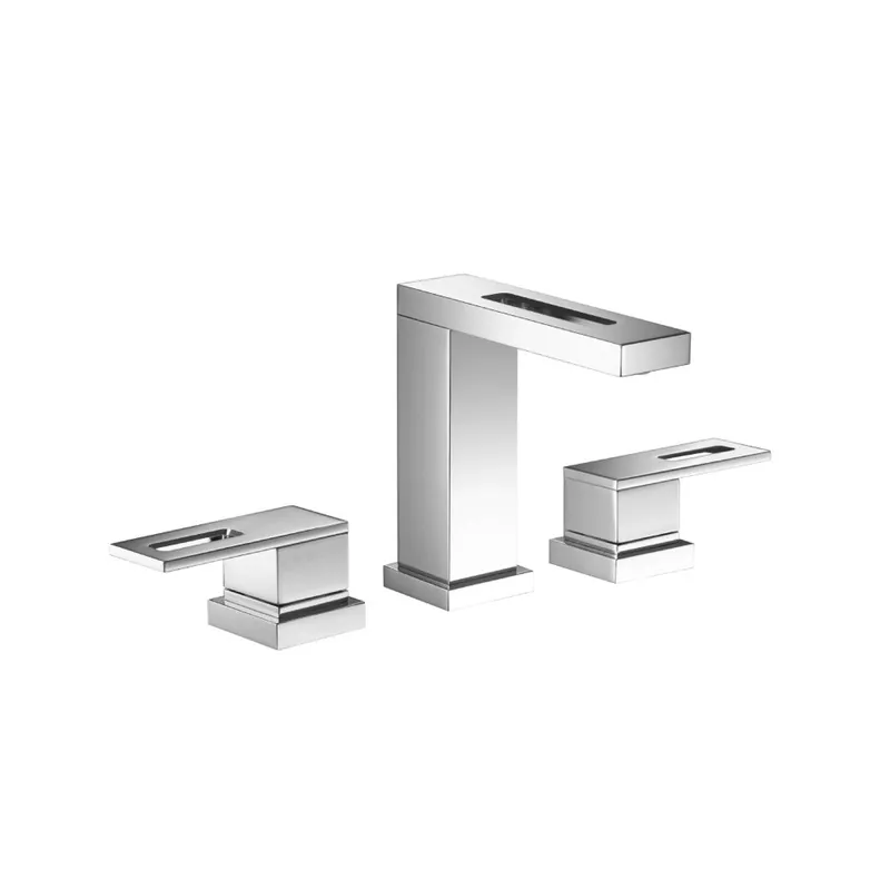 Flusso Faucets Serie 160 160.2003MB 8" Three-Hole Matte Black Solid Brass Deck-Mounted Widespread Bathroom Sink Faucet With Overflow Pop-Up Drain Price Drop