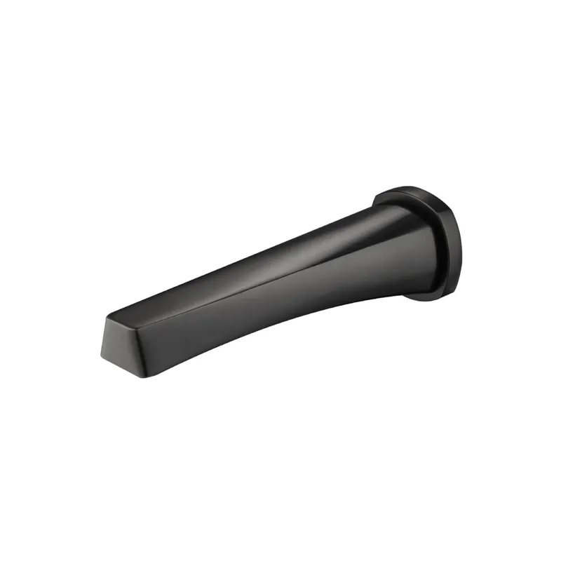 Flusso Faucets Serie 240 10" Single-Hole Matte Black Solid Brass Wall-Mounted Non-Diverting Bathtub Spout Brand New