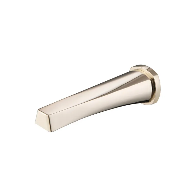 Flusso Faucets Serie 240 10" Single-Hole Polished Nickel PVD Solid Brass Wall-Mounted Non-Diverting Bathtub Spout Place Order