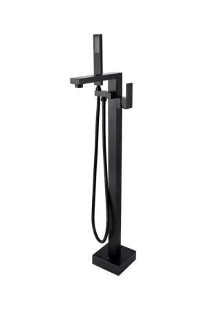 Ratel 7" x 37" Matte Black Floor-Mounted Bathtub Faucet With Hand Shower Editor’s Pick