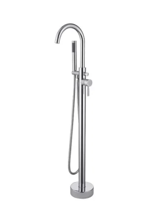 Ratel 7" x 44" Brushed Nickel Floor-Mounted Bathtub Faucet With Hand Shower Brand New