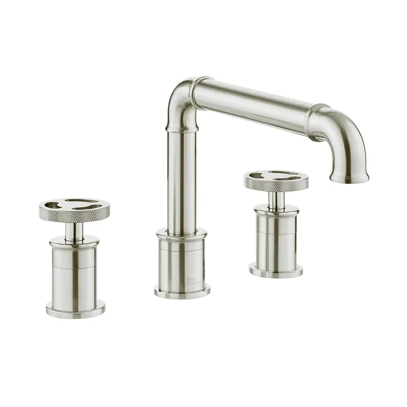Swiss Madison Avallon 8" Widespread Brushed Nickel Bathroom Faucet With Wheel Handle and 1.2 GPM Flow Rate Bargain