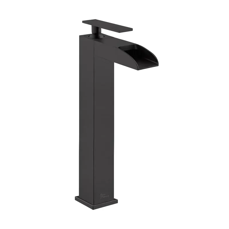 Super Sale Swiss Madison Concorde 13" Single-Handle Matte Black Waterfall Bathroom Faucet With 1.2 GPM Flow Rate