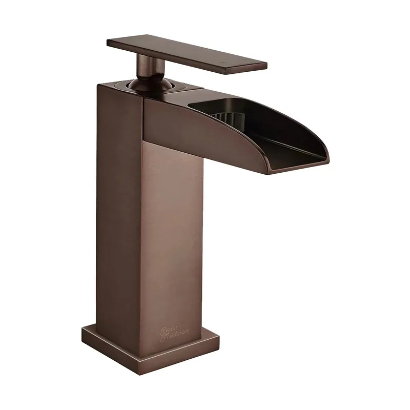 Swiss Madison Concorde 7" Single-Handle Oil Rubbed Bronze Waterfall Bathroom Faucet With 1.2 GPM Flow Rate Express Delivery