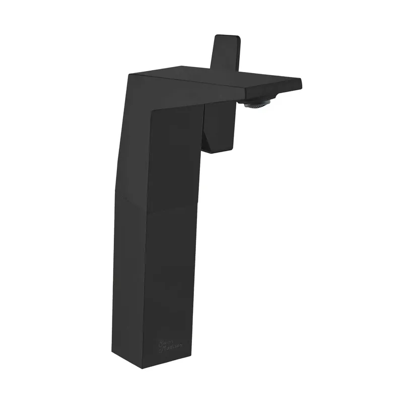 Swiss Madison Carré 9" Matte Black Single Hole Bathroom Faucet With Flow Rate of 1.2 GPM Final Sale