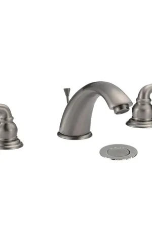 Order Now Pelican Int'l Cascade Series PL-8303 Three Hole Bathroom Faucet In Brushed Nickel Finish