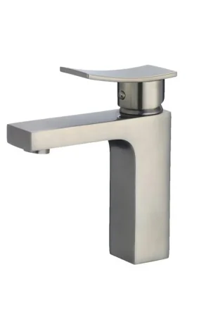 Pelican Int'l Cascade Series PL-8142 Single Hole Bathroom Faucet In Brushed Nickel Finish Warranty Included