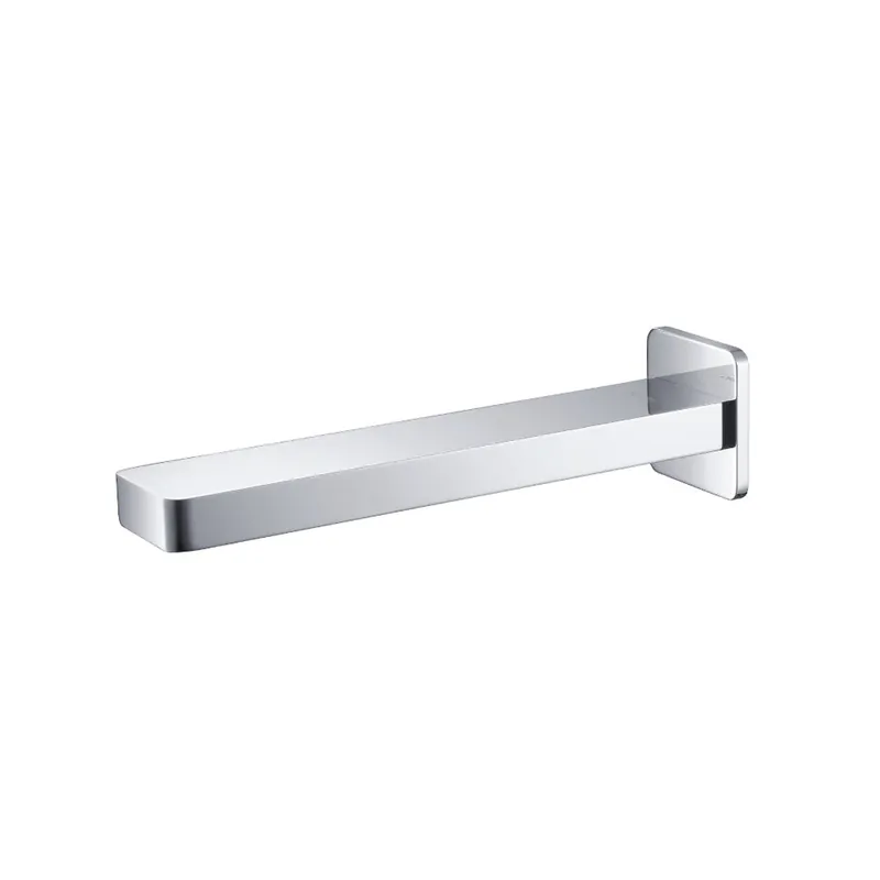 Flusso Faucets Serie 196 7" Single-Hole Polished Nickel PVD Solid Brass Wall-Mounted Non-Diverting Bathtub Spout Certified