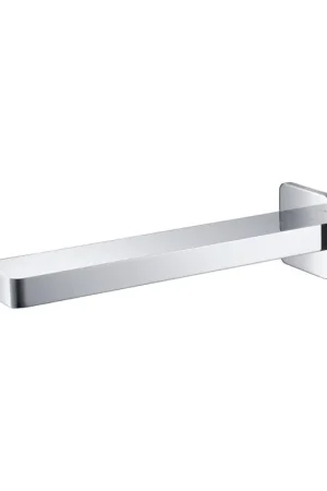Discount Flusso Faucets Serie 196 7" Single-Hole Matte Black Solid Brass Wall-Mounted Non-Diverting Bathtub Spout