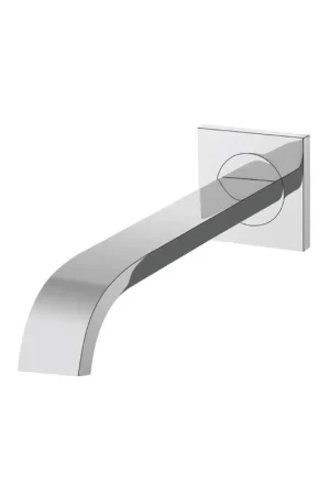 Editor’s Pick Flusso Faucets Serie 150 8" Single-Hole Chrome Solid Brass Wall-Mounted Non-Diverting Bathtub Spout