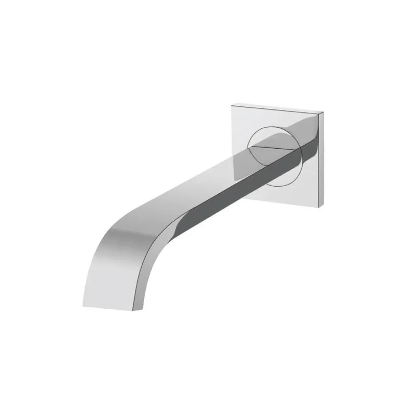 Editor’s Pick Flusso Faucets Serie 150 8" Single-Hole Chrome Solid Brass Wall-Mounted Non-Diverting Bathtub Spout