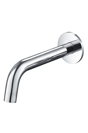 Best Price Flusso Faucets Serie 100 8" Single-Hole Brushed Nickel PVD Solid Brass Wall-Mounted Non-Diverting Bathtub Spout