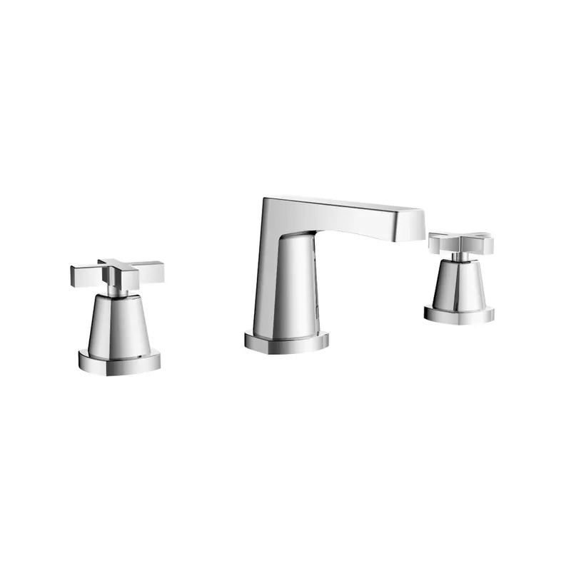 Flusso Faucets Serie 240 16" Three-Hole Matte Black Solid Brass Deck-Mounted Widespread Bathroom Sink Faucet With Overflow Pop-Up Drain Money Back Guarantee