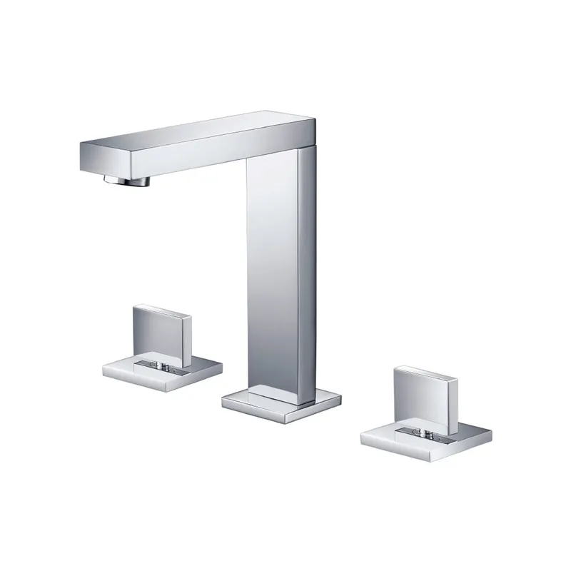 Time-Limited Flusso Faucets Serie 160 8" Three-Hole Chrome Solid Brass Deck-Mounted Widespread Bathroom Sink Faucet With Overflow Pop-Up Drain
