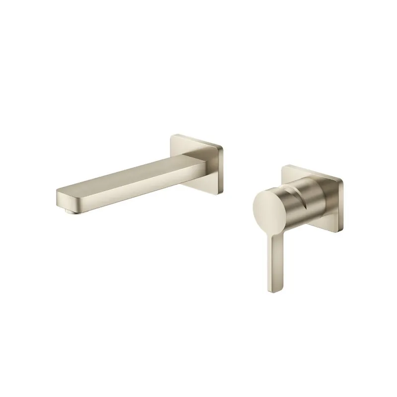 Flusso Faucets Serie 260 7" Two-Hole Chrome Wall-Mounted Bathroom Sink Faucet With Rough In Valve Genuine