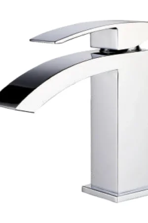 Ratel 7" Single-Hole Chrome Bathroom Sink Faucet With Curved Spout Brand New