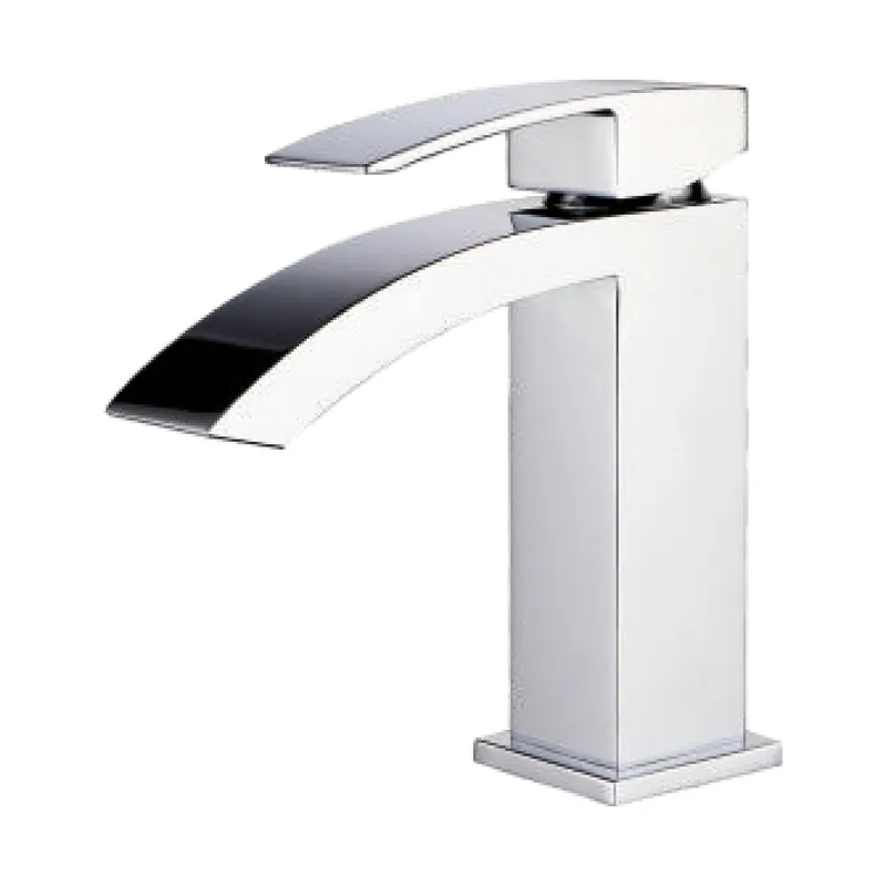 Ratel 7" Single-Hole Chrome Bathroom Sink Faucet With Curved Spout Brand New