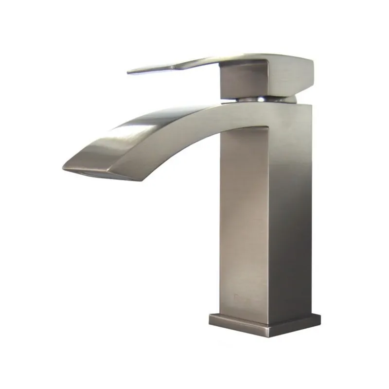 Ratel 7" Single-Hole Brushed Nickel Bathroom Sink Faucet With Curved Spout Bulk Order