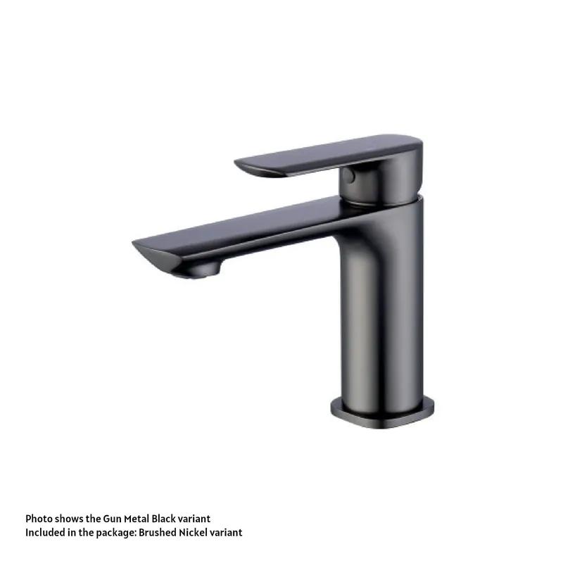 Handmade Ratel 6" Single-Hole Brushed Nickel Contemporary Bathroom Sink Faucet