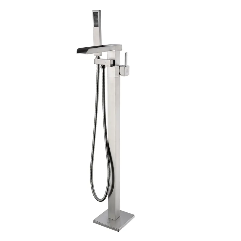 Hassle-Free Returns ANZZI Union Series 2-Handle Brushed Nickel Clawfoot Tub Faucet With Euro-Grip Handheld Sprayer