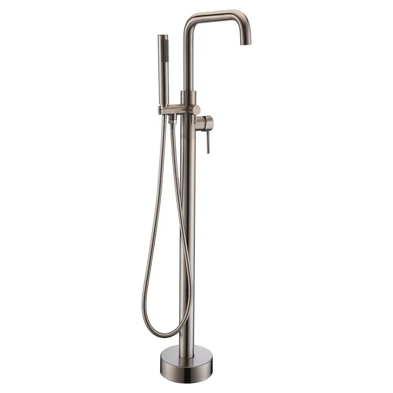 Brand New ANZZI Moray Series 2-Handle Brushed Nickel Clawfoot Tub Faucet With Euro-Grip Handheld Sprayer