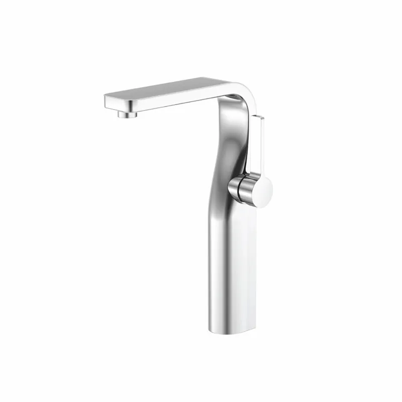 New Arrival Flusso Faucets Serie 260 11" Single-Hole Brushed Nickel PVD Deck-Mounted Vessel Bathroom Sink Faucet