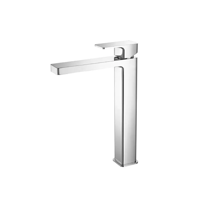 Flash Sale Flusso Faucets Serie 196 12" Single-Hole Polished Nickel PVD Deck-Mounted Vessel Bathroom Sink Faucet