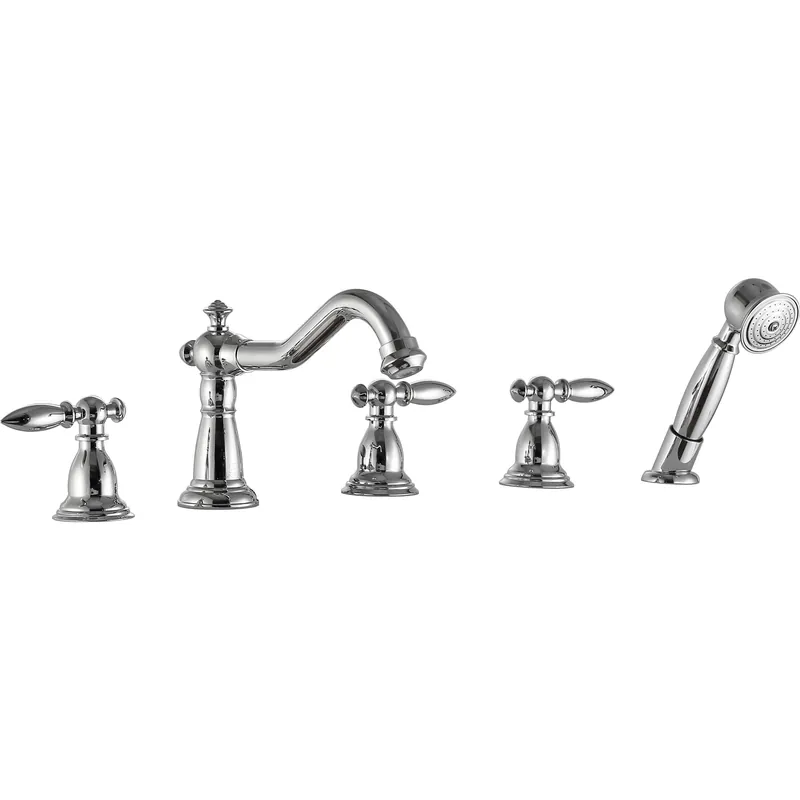 ANZZI Patriarch Series 3-Handle Polished Chrome Roman Tub Faucet With Euro-Grip Handheld Sprayer In Demand