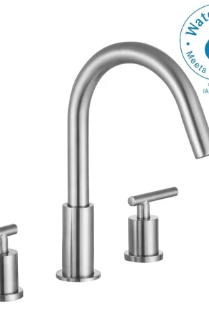 Top Rated ANZZI Roman Series 6" Widespread Brushed Nickel Bathroom Sink Faucet