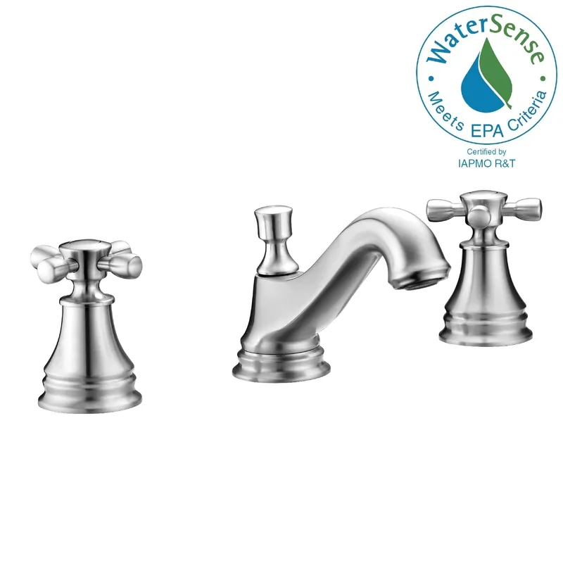 ANZZI Melody Series 3" Widespread Brushed Nickel Mid-Arc Bathroom Sink Faucet Low Price