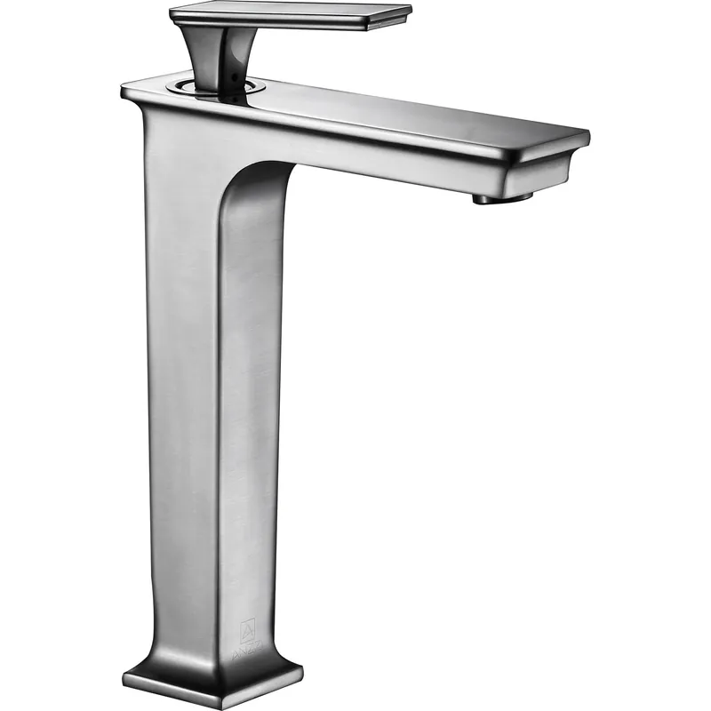 ANZZI Saunter Series 9" Single Hole Brushed Nickel Bathroom Sink Faucet Handmade
