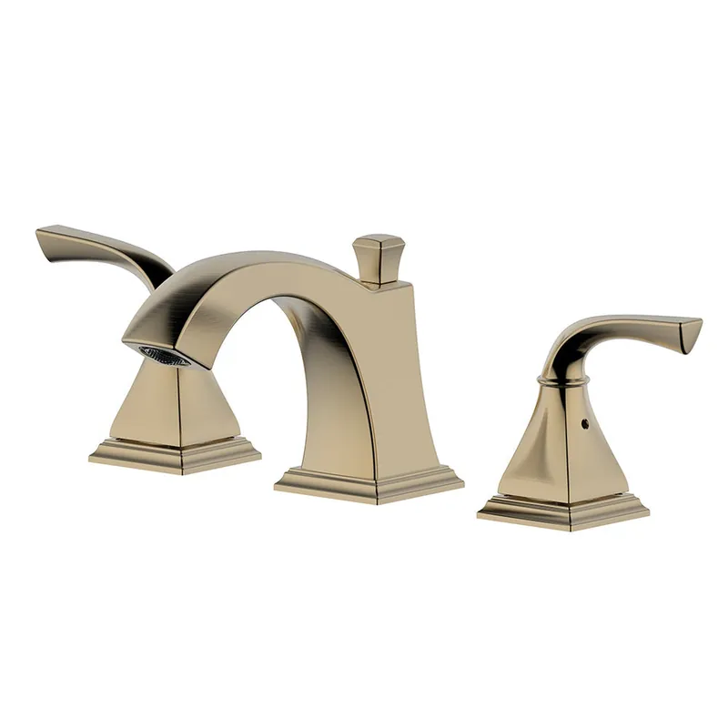 Bellaterra Home Kaden 4" Double-Handle Widespread Gold Bathroom Sink Faucet With Drain Assembly Price Cut