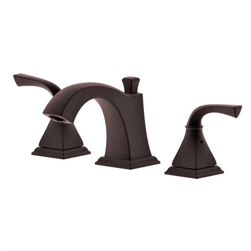 Limited Offer Bellaterra Home Kaden 4" Double-Handle Widespread Oil Rubbed Bronze Bathroom Sink Faucet With Overflow Drain Assembly