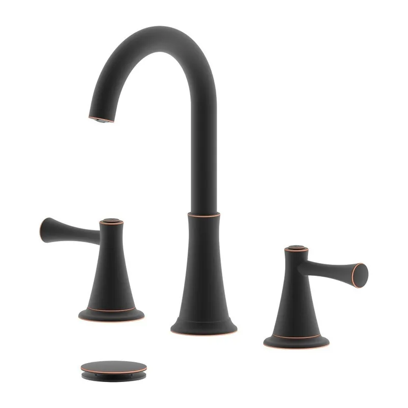 Price Drop Bellaterra Home Kassel 7" Double-Handle Widespread Oil Rubbed Bronze Bathroom Sink Faucet With Overflow Drain Assembly