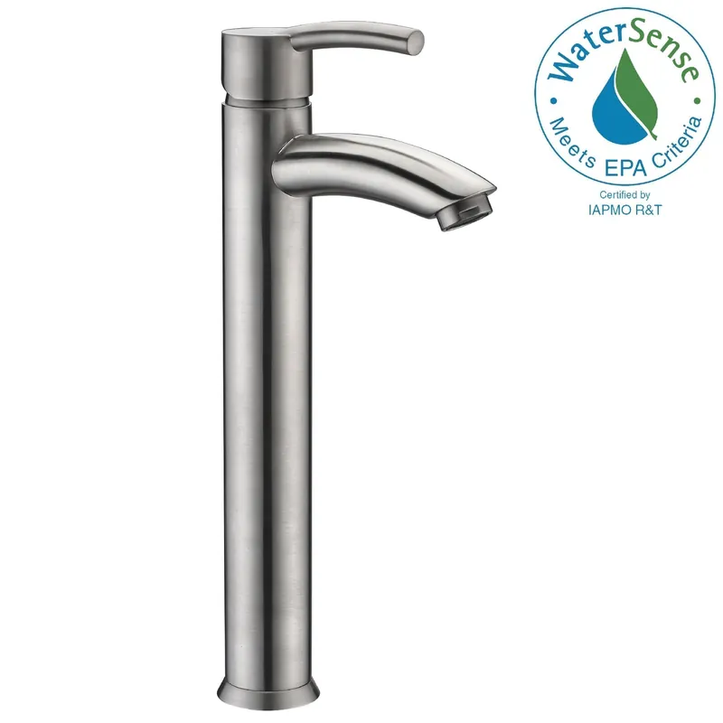 Fresh Stock ANZZI Quartet Series 10" Single Hole Brushed Nickel Bathroom Sink Faucet