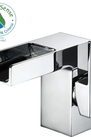 Today Only ANZZI Zhona Series 5" Single Hole Polished Chrome Low-Arc Bathroom Sink Faucet