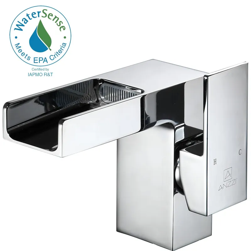 Today Only ANZZI Zhona Series 5" Single Hole Polished Chrome Low-Arc Bathroom Sink Faucet