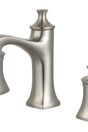 Top Pick Bellaterra Home Aversa 6" Double-Handle Widespread Brushed Nickel Bathroom Faucet With Overflow Drain Assembly