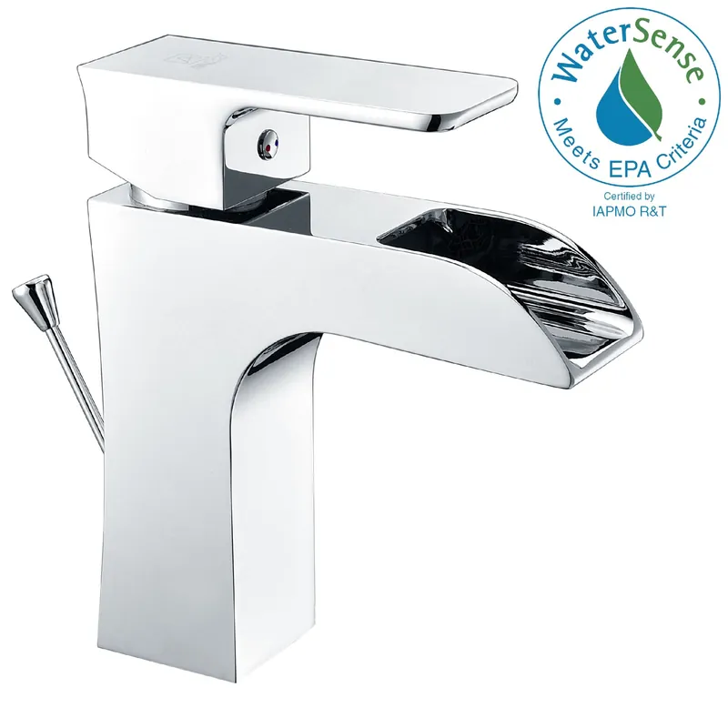 Crafted ANZZI Forza Series 4" Single Hole Polished Chrome Low-Arc Bathroom Sink Faucet