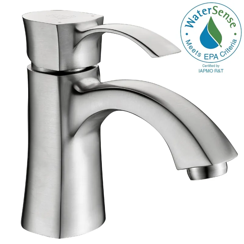 ANZZI Alto Series 3" Single Hole Brushed Nickel Mid-Arc Bathroom Sink Faucet Latest