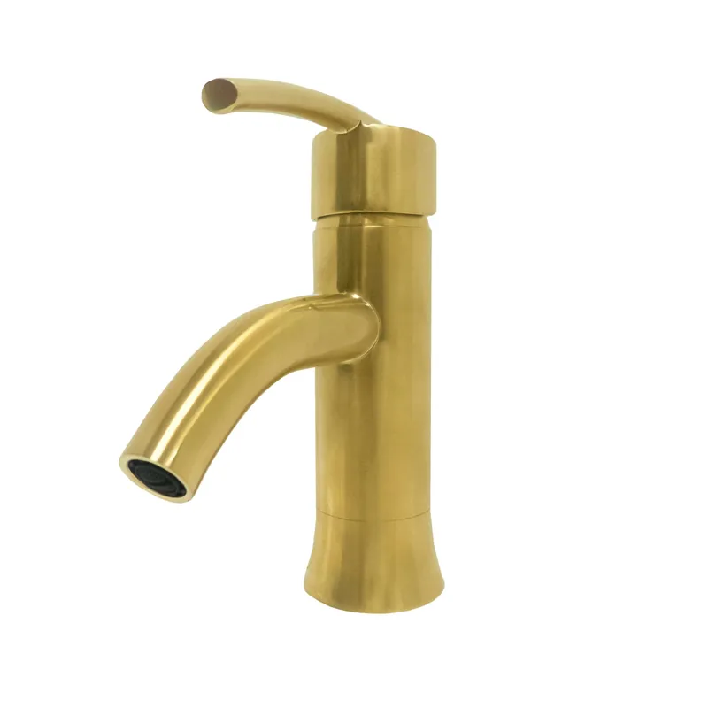 Bellaterra Home Refina 7" Single-Hole and Single Handle Gold Bathroom Faucet Final Sale