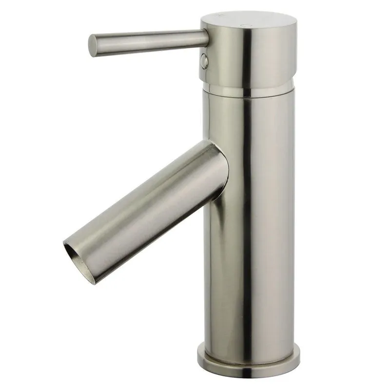 Bellaterra Home Malaga 7" Single-Hole and Single Handle Brushed Nickel Bathroom Faucet With Overflow Drain Wholesale