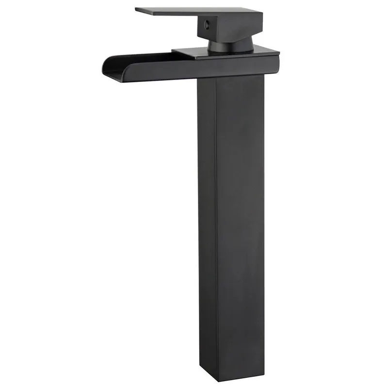 Bellaterra Home Oviedo 12" Single-Hole and Single Handle New Black Bathroom Faucet With Overflow Drain No Minimum Order
